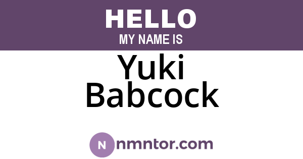 Yuki Babcock