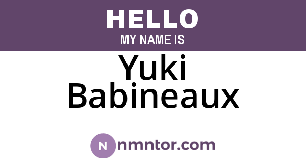Yuki Babineaux