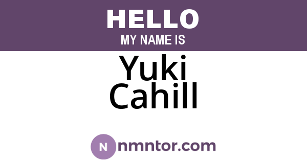 Yuki Cahill