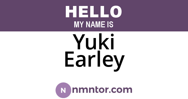 Yuki Earley