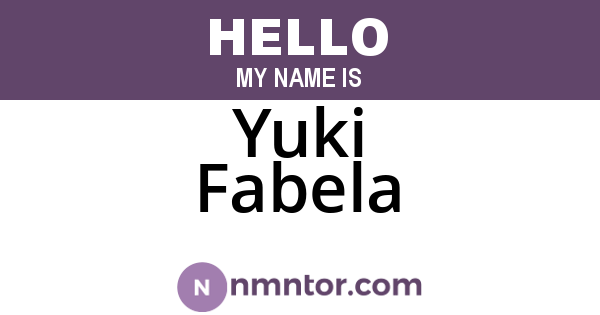 Yuki Fabela