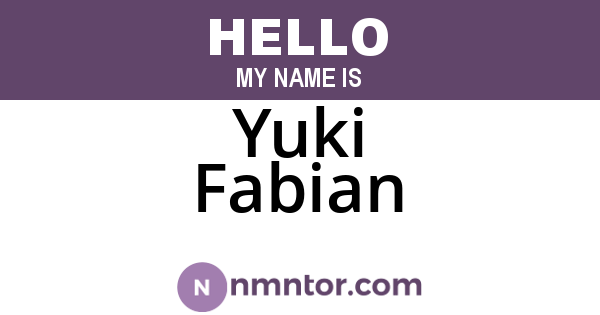 Yuki Fabian