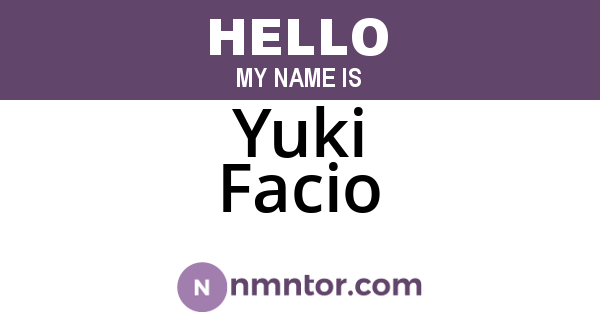 Yuki Facio
