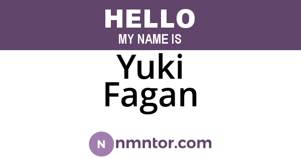 Yuki Fagan