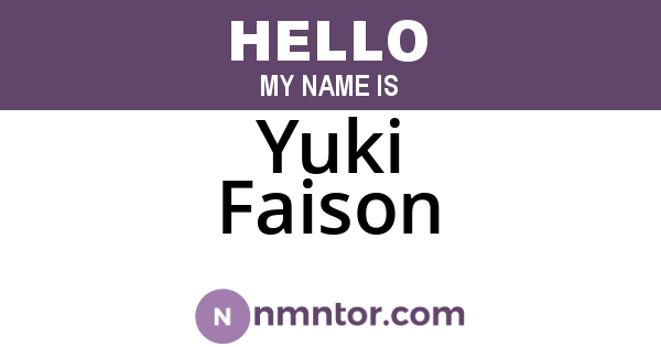 Yuki Faison