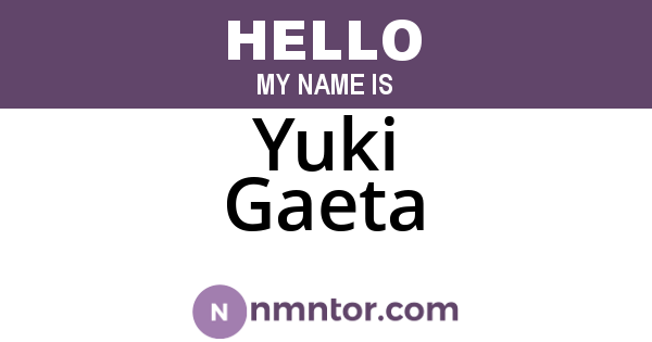 Yuki Gaeta