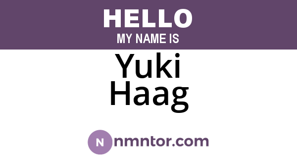 Yuki Haag