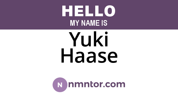 Yuki Haase