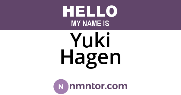 Yuki Hagen
