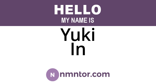 Yuki In