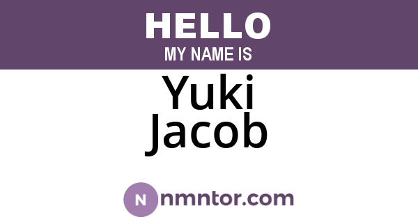 Yuki Jacob