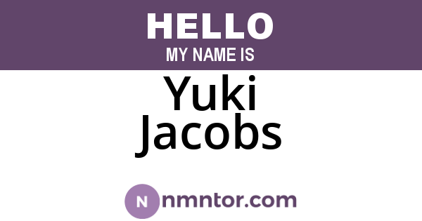 Yuki Jacobs