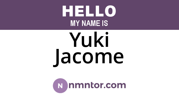 Yuki Jacome