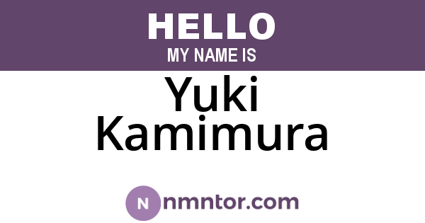Yuki Kamimura
