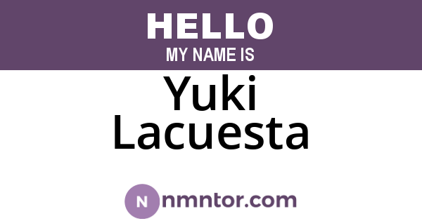 Yuki Lacuesta