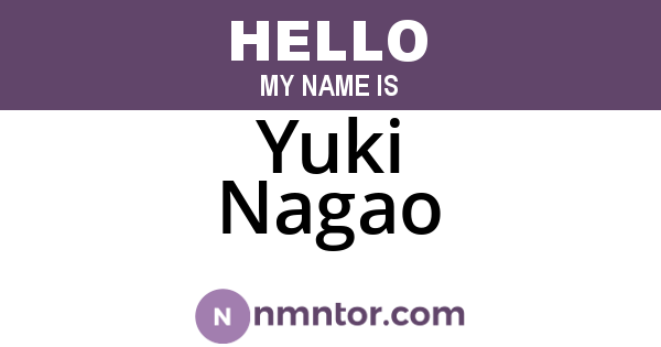 Yuki Nagao