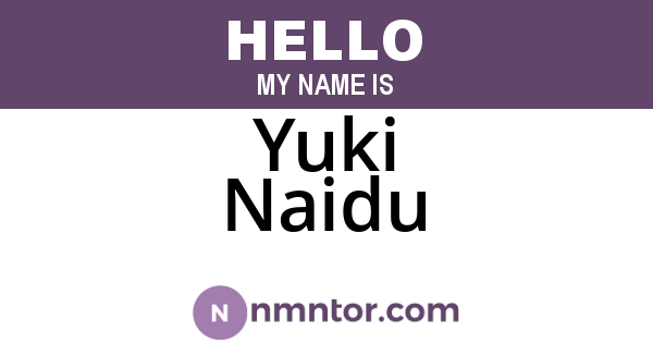 Yuki Naidu