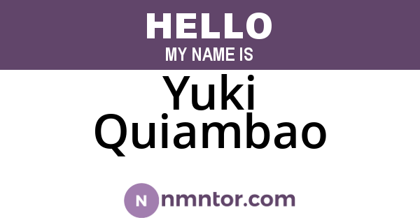 Yuki Quiambao