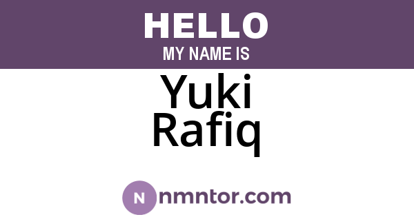 Yuki Rafiq