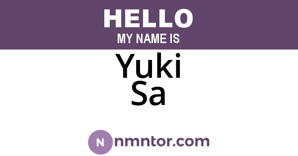 Yuki Sa