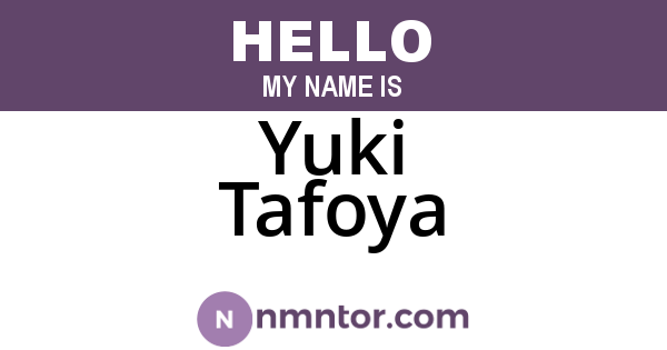 Yuki Tafoya