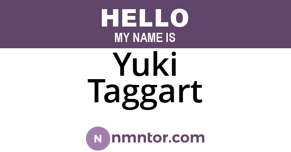 Yuki Taggart