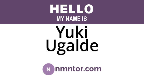 Yuki Ugalde
