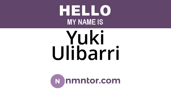 Yuki Ulibarri