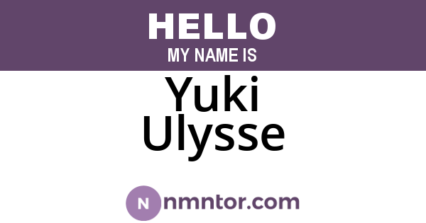 Yuki Ulysse
