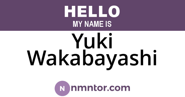 Yuki Wakabayashi