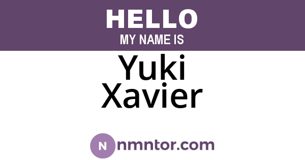 Yuki Xavier