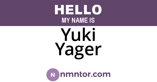 Yuki Yager