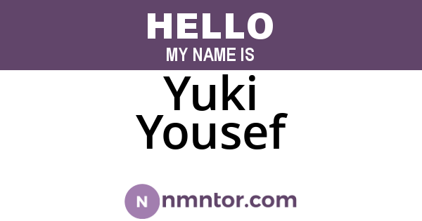 Yuki Yousef