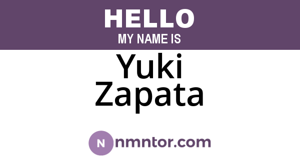 Yuki Zapata