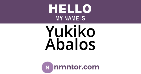 Yukiko Abalos