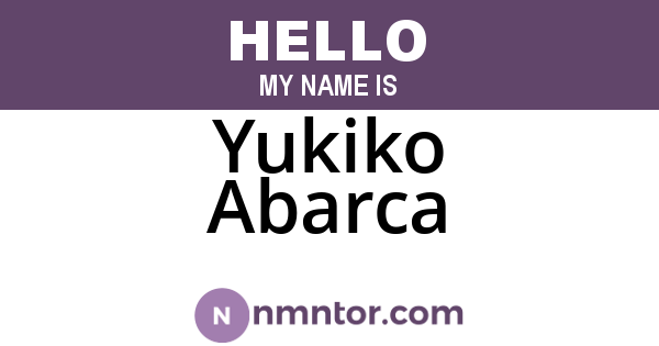 Yukiko Abarca