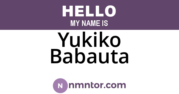 Yukiko Babauta