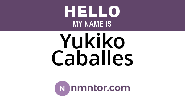 Yukiko Caballes