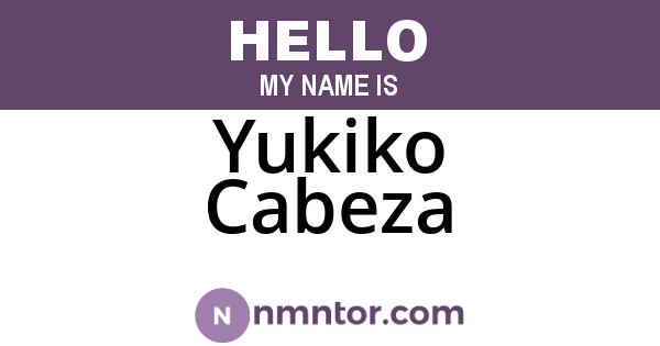 Yukiko Cabeza