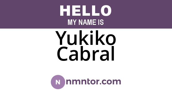 Yukiko Cabral