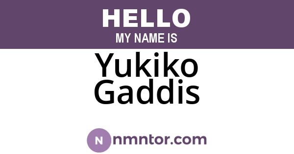 Yukiko Gaddis