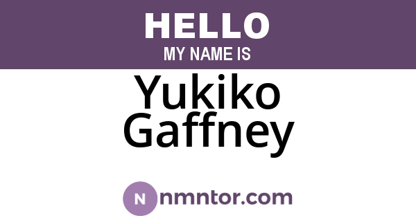 Yukiko Gaffney