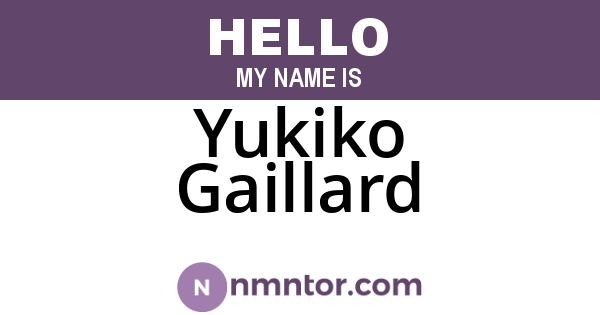 Yukiko Gaillard