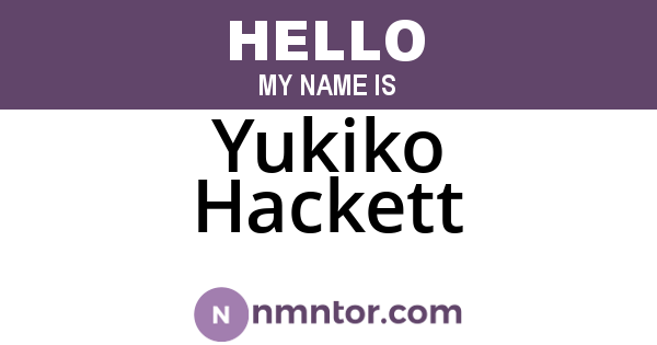 Yukiko Hackett