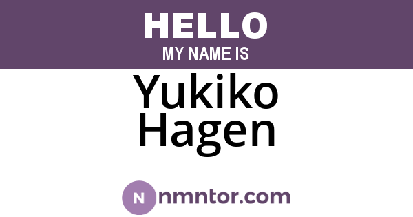 Yukiko Hagen