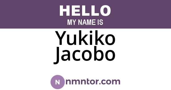 Yukiko Jacobo