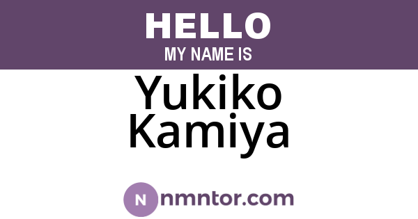Yukiko Kamiya