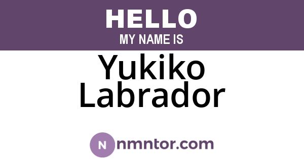 Yukiko Labrador