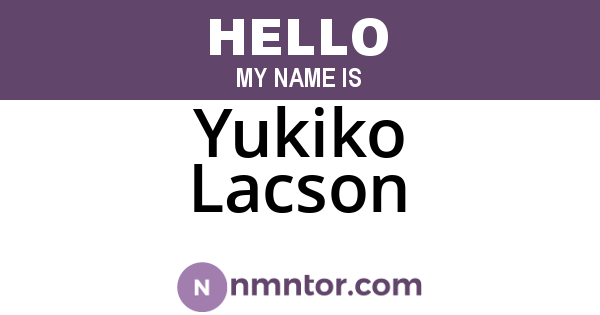 Yukiko Lacson