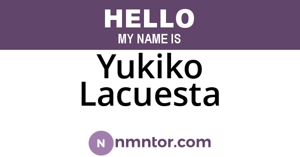 Yukiko Lacuesta